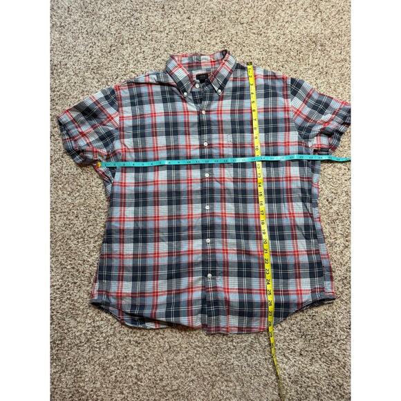 J. Crew buttoned shirt, Oxford style, Size Large, Short Sleeved, Patriotic - Picture 4 of 8